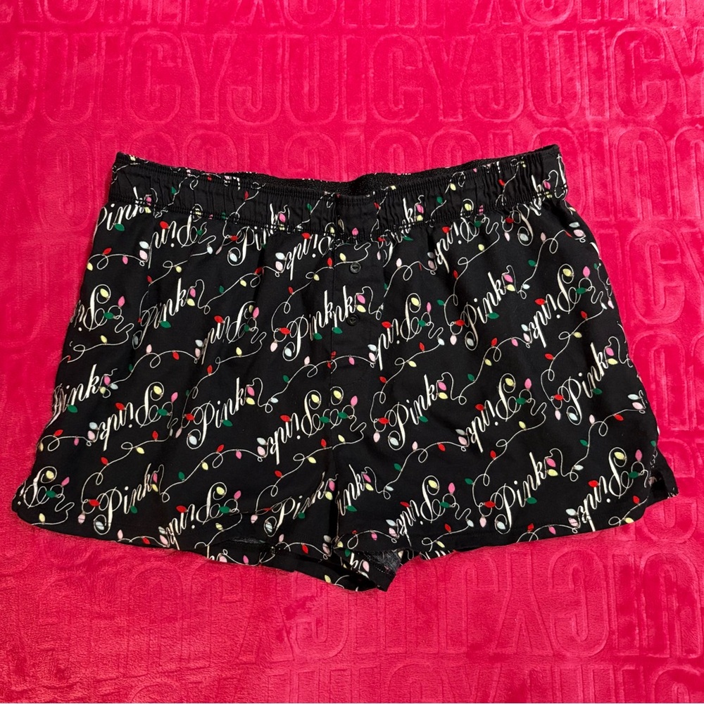 Victoria’s Secret PINK Holiday Print Sleep Shorts